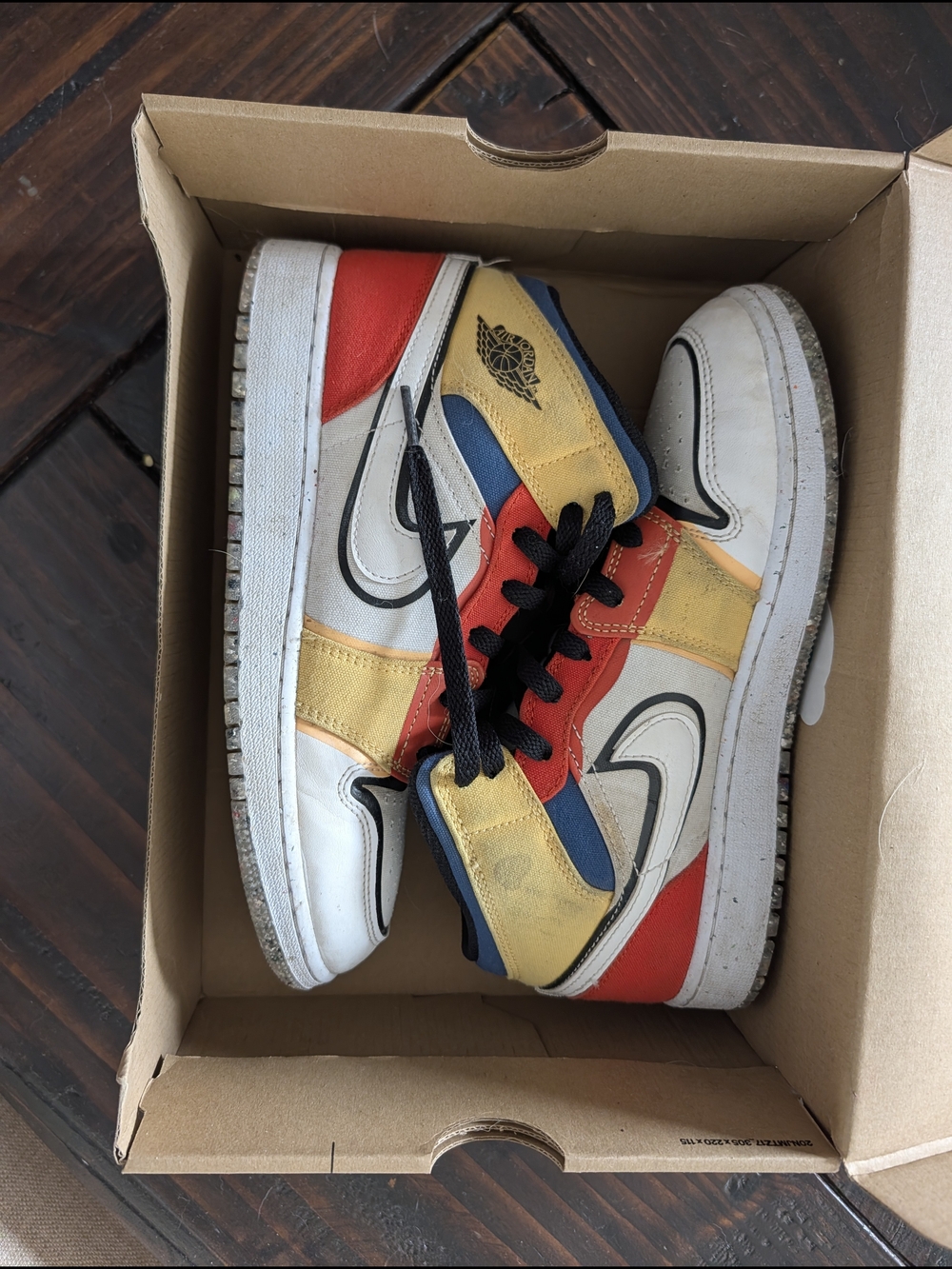 Jordan Kids Colorblock High-Top Sneakers - Yellow, Red, Blue, Black, White